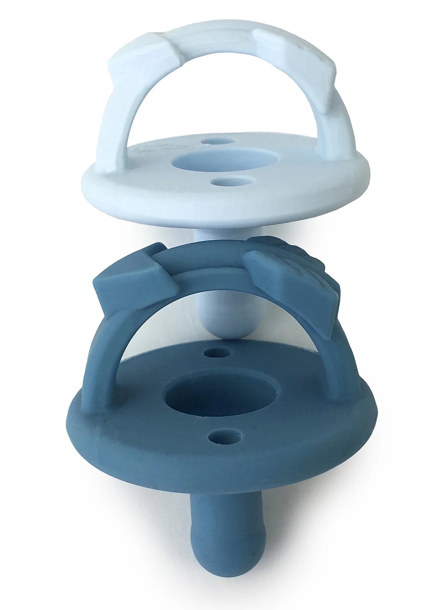 Sweetie Soother Pacifier Set of 2- Silicone with Collapsible Handle & Two Air Holes