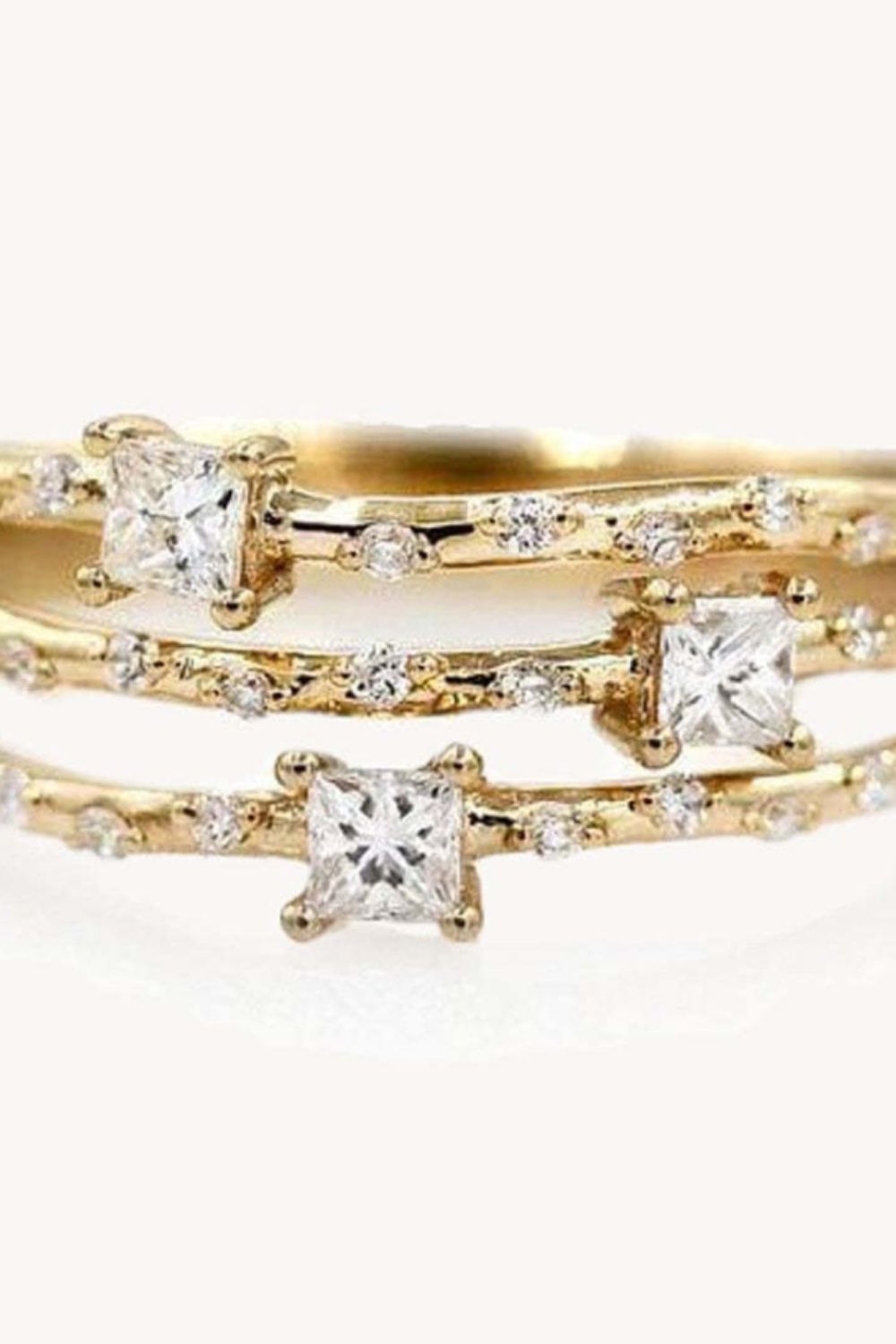 925 sterling silver, 18K gold-plated Ring