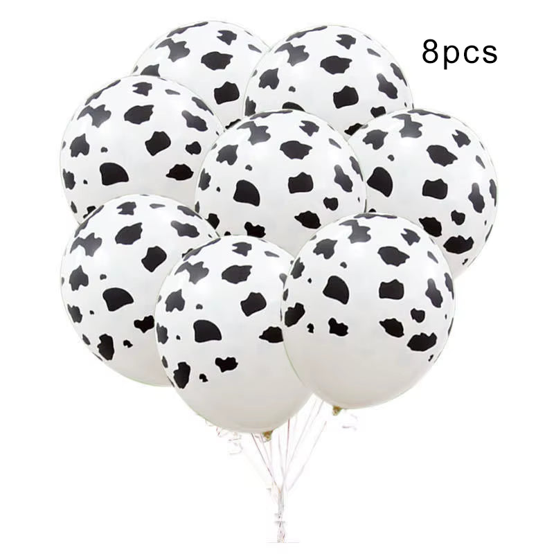 Farm Cow Theme Birthday Party Animal Party Cow Decoration Disposable Cup Plate Tablecloth Baby Shower Balloon Decoration