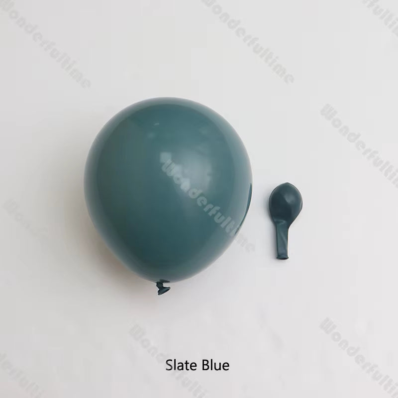 5/10/12/18Inch Doubled Dusty Blue Grey White Sand Balloons Boho Farm Theme Birthday Boy Decorations Custom Balloons Garland Arch