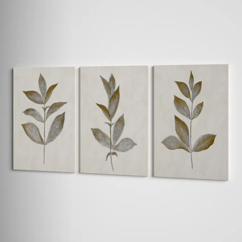 " Bronze Leaf I " 3 - Pieces