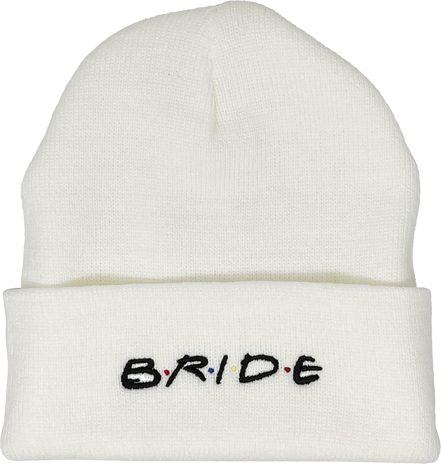 Womens Bride Beanie Warm Knit Embroidered Bride Tribe Skull Cap Hat