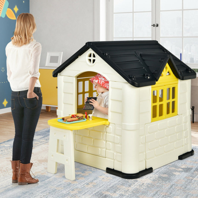 Kid’S Playhouse Pretend Toy House for Boys and Girls 7 Pieces Toy Set