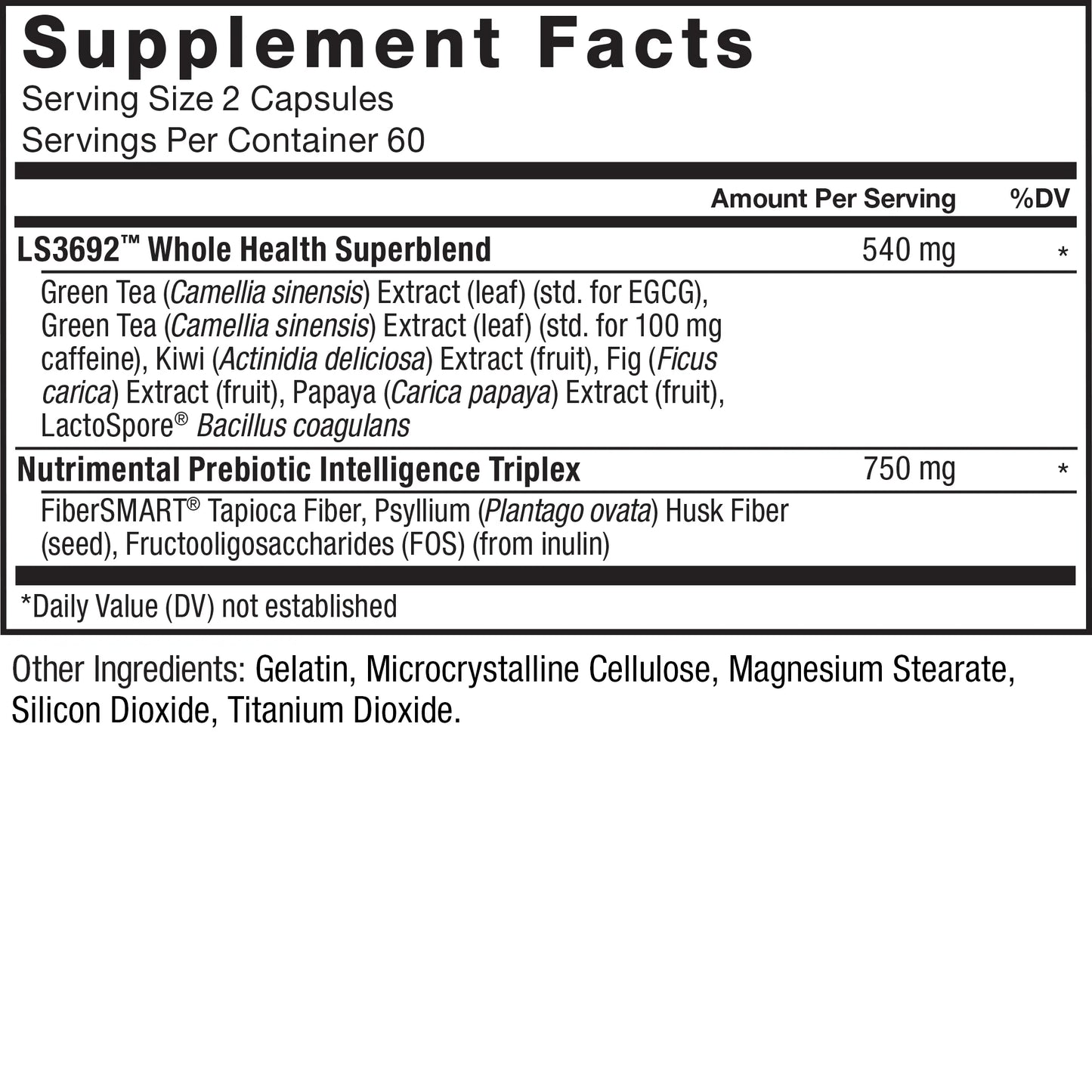 Probioslim + Prebiotic Fiber, Fiber Supplement Capsules with Probiotics, 120 Capsules by