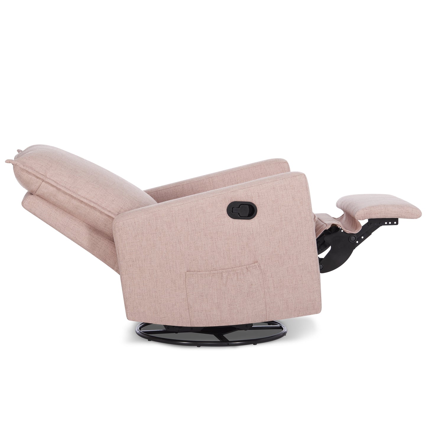 Faye Glider Recliner, Swivel Glider, Easy Assembly, Rose, Nursery Glider