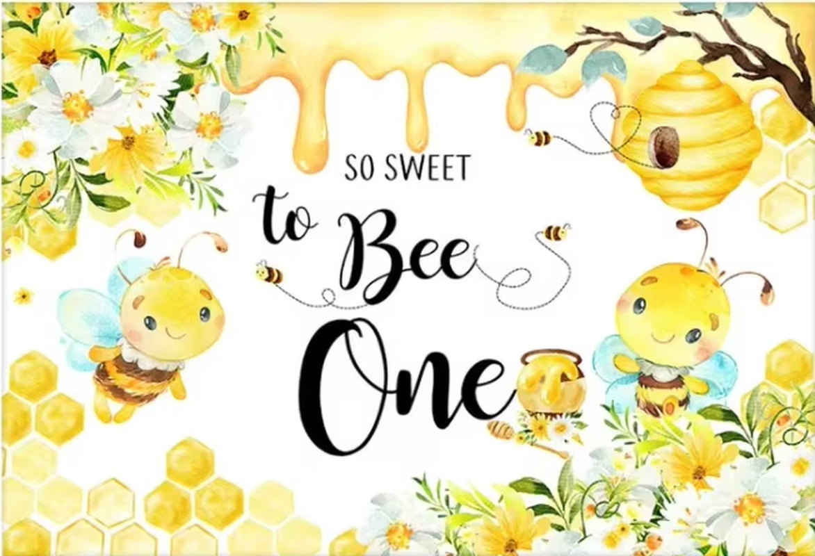 Maya the Bee Photography Background Sunflowers Baby Bee Day Newborn Backdrops Photo Studio Birthday Party Backdrops Custom