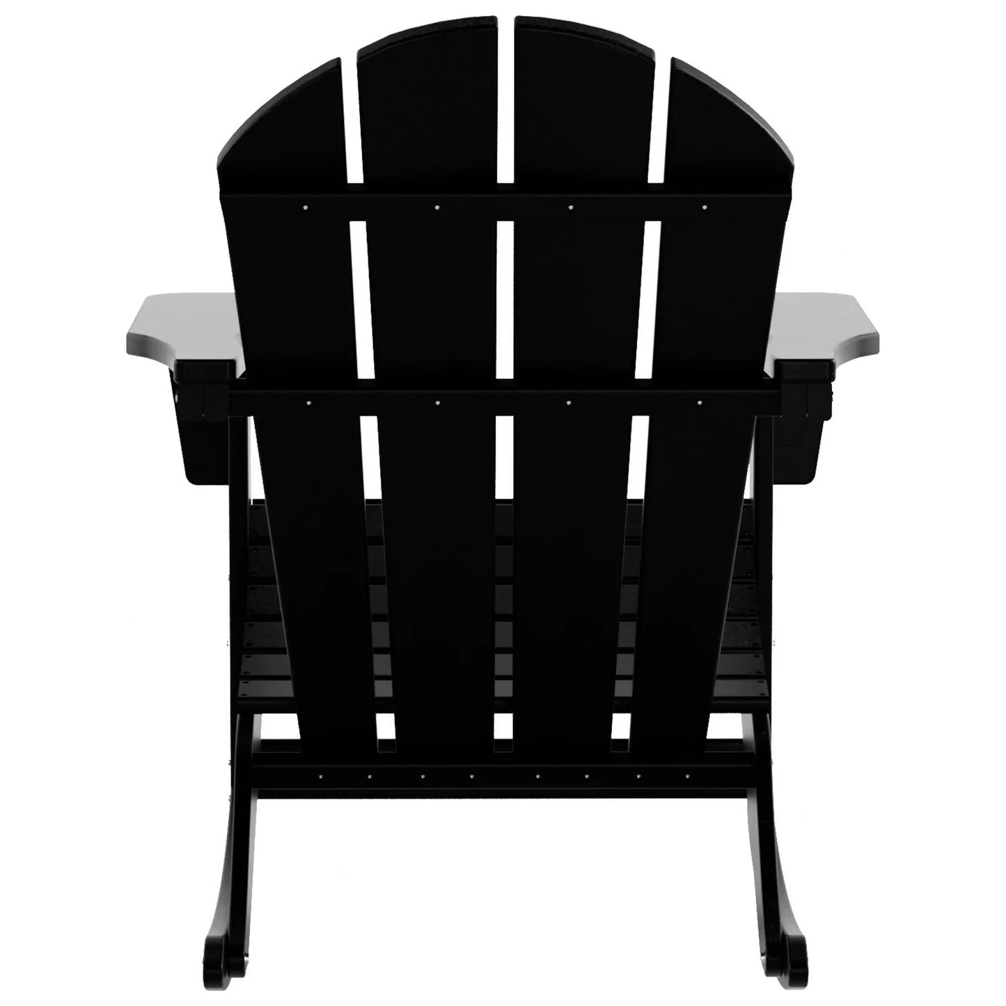 Laguna Adirondack Eco-Friendly Poly All-Weather Outdoor Rocking Chair Black