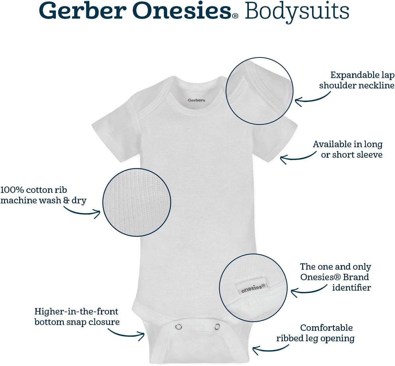 Baby-Boys 6-Pack Long Sleeve Bodysuits