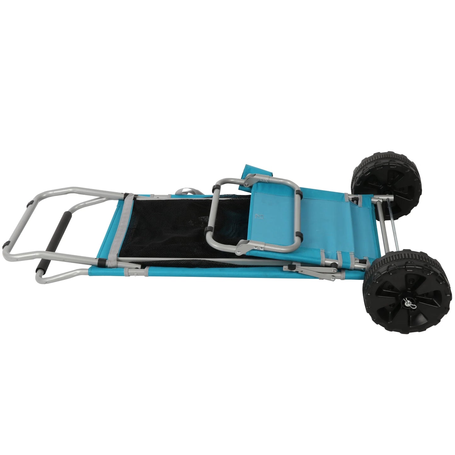 Sand Island Convertible Beach Cart, Blue, Outdoor Camping Wagon, Adult, Steel Tubing, 43.5In Height