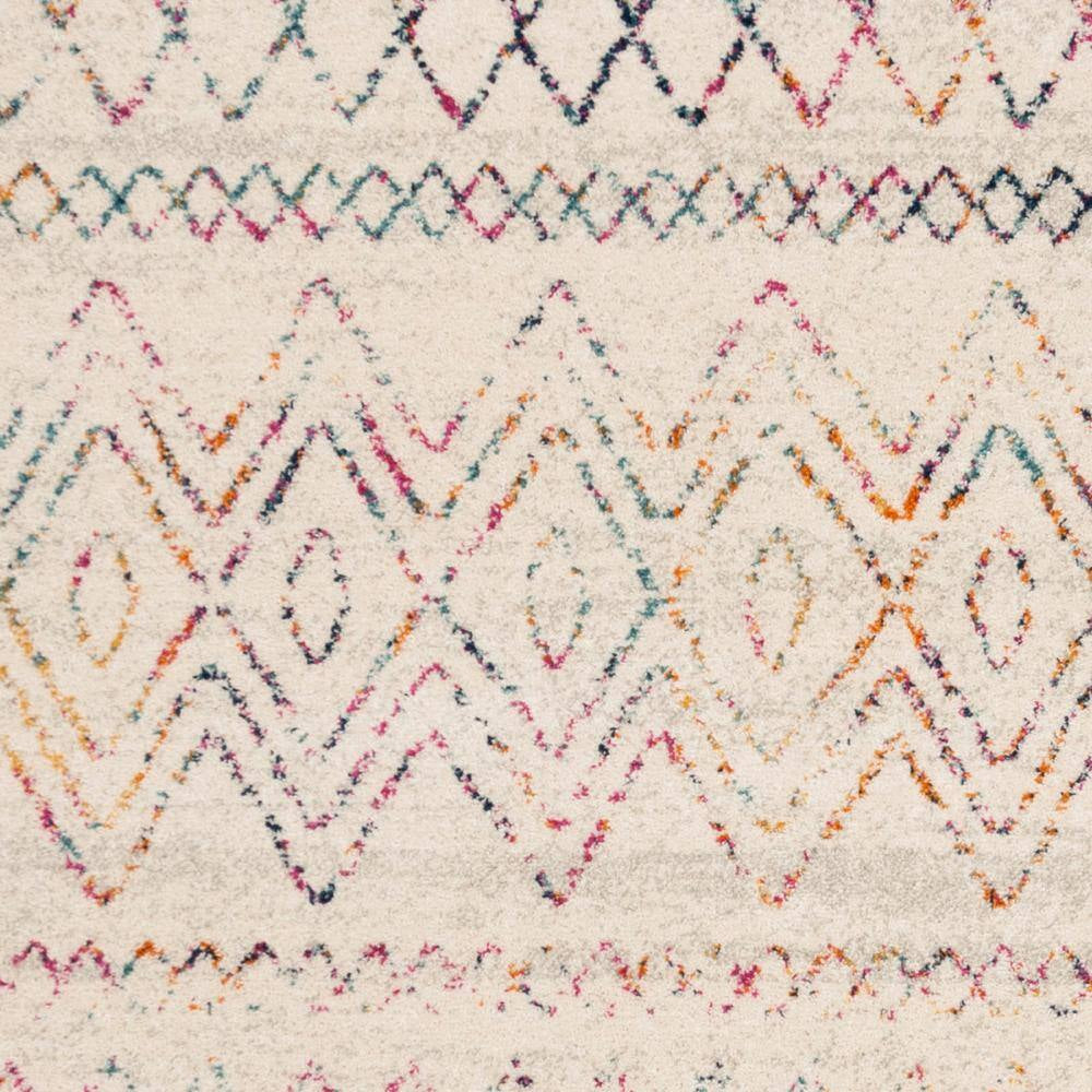 Madison Ivory/Fuchsia 5 Ft. X 8 Ft. Geometric Area Rug