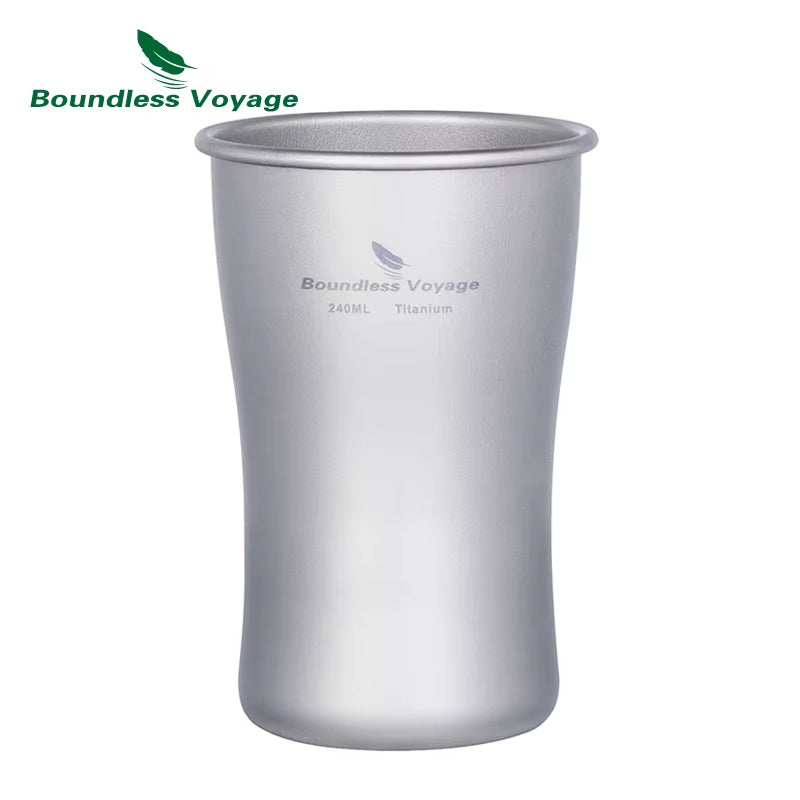 Titanium Beer Travel Mug Single Layer Cup Ultralight Coffee Tea Juicy Cup for Outdoor Camping Picnic Home Use