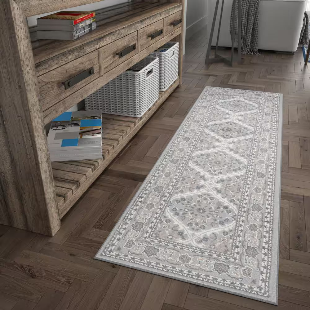 Madison Oriental Gray 2 Ft. X 8 Ft. Indoor Runner Rug