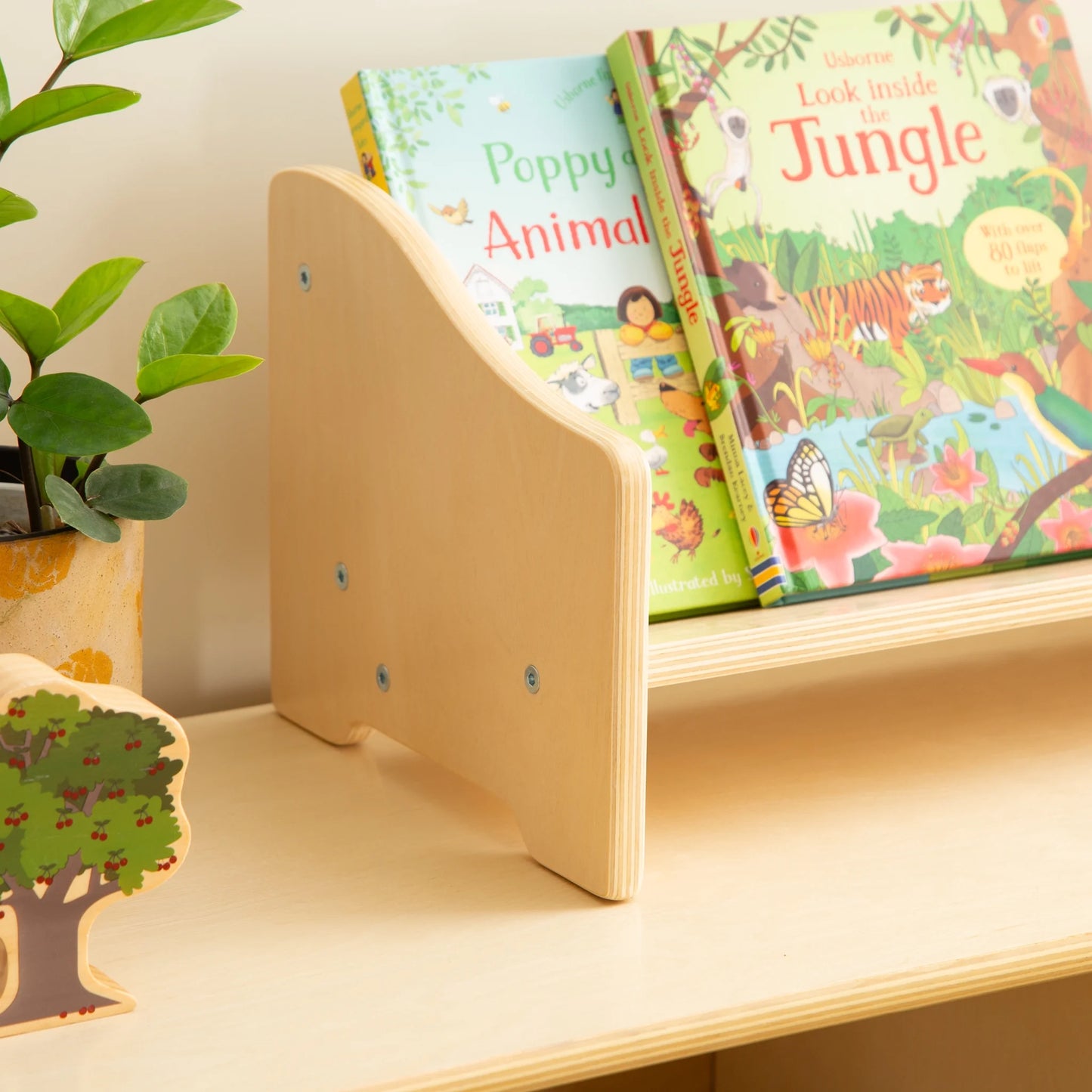 Tabletop Book Browser - Natural, Bookshelf for Kids, Home Office and School Furniture, Book Organizer
