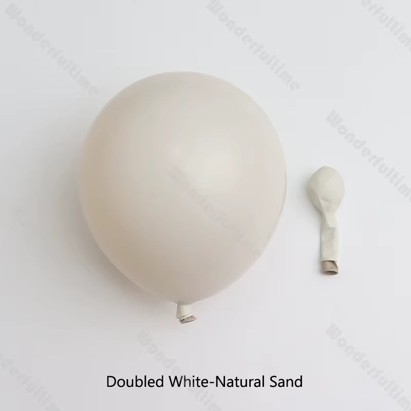5/10/12/18Inch Doubled Dusty Blue Grey White Sand Balloons Boho Farm Theme Birthday Boy Decorations Custom Balloons Garland Arch