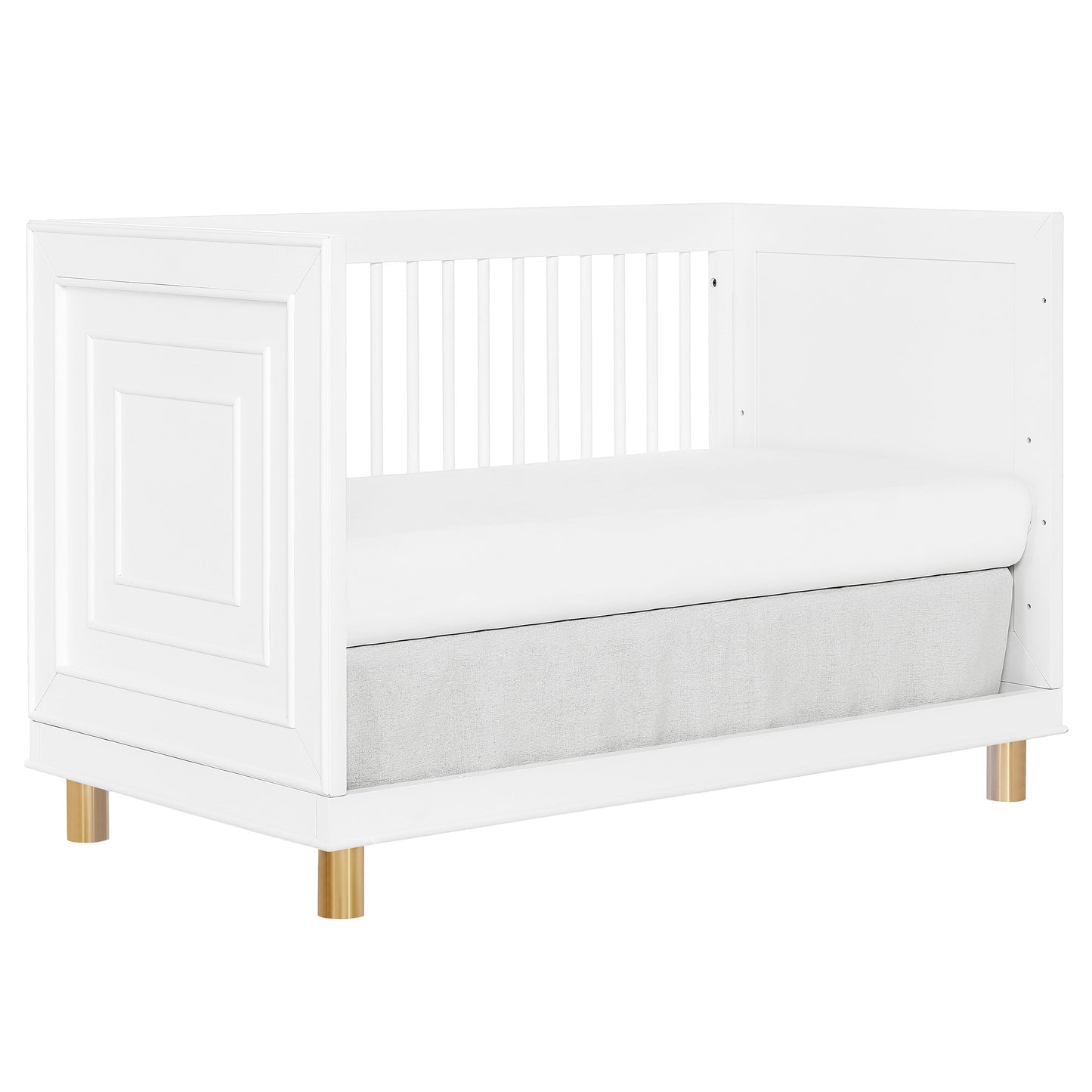 Art Deco Crib in White/Gold