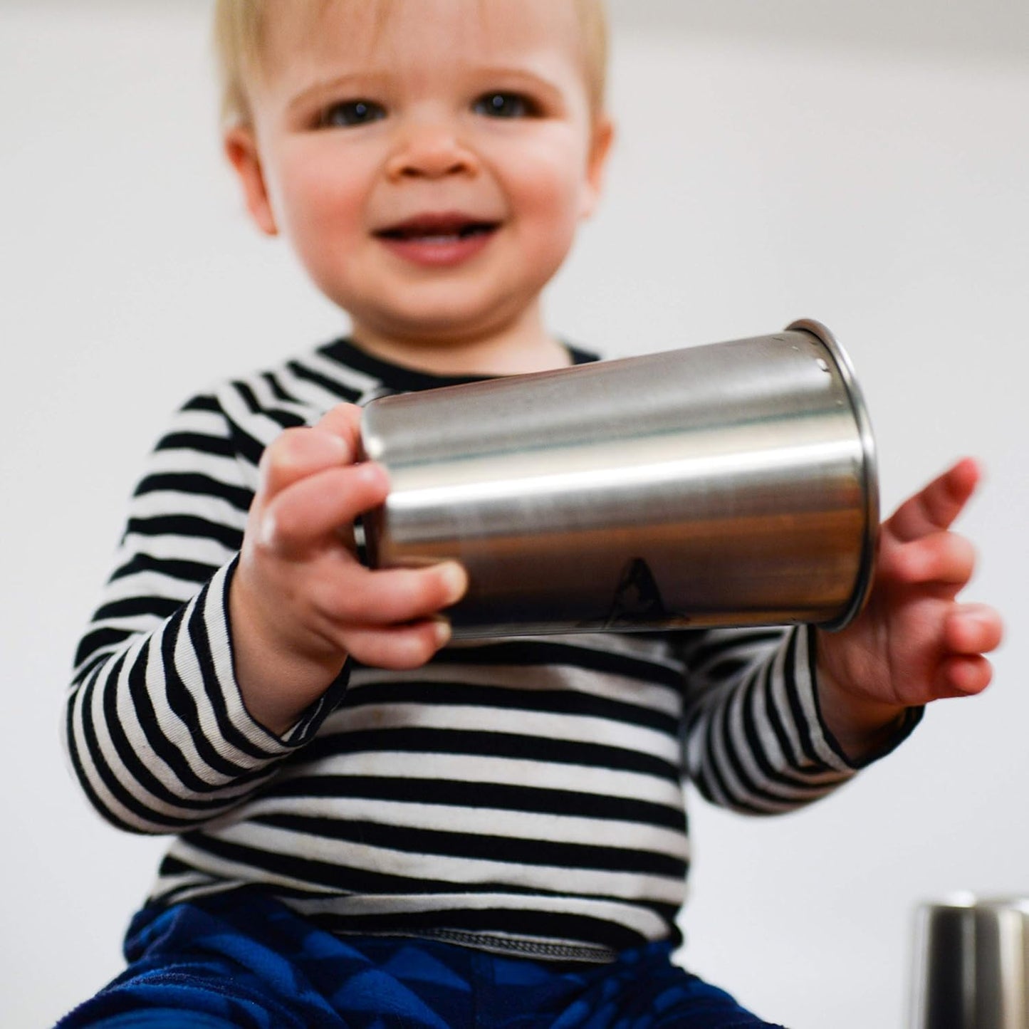 Kid-Proof Cups (Farm Animal Designs) - Set of 4 Stainless Steel Cups (16Oz)