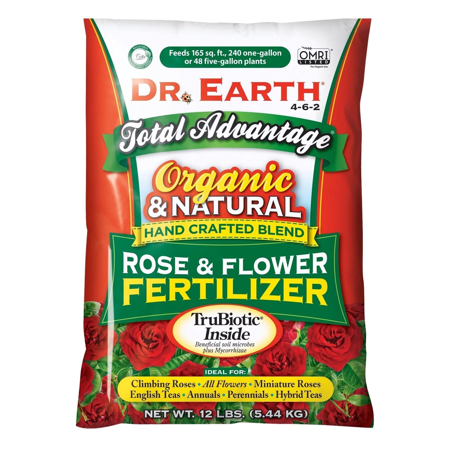 Organic & Natural Total Advantage Rose & Flower Plant Food, 4-6-2 Fertilizer, 12 Lb.