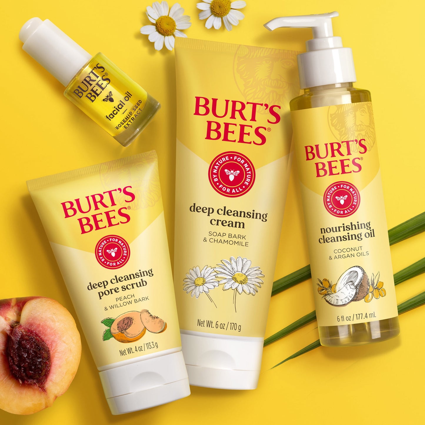 Burts Bees Nourishing Cleansing Oil with Coconut and Argan Oils, 6 Fluid Ounces