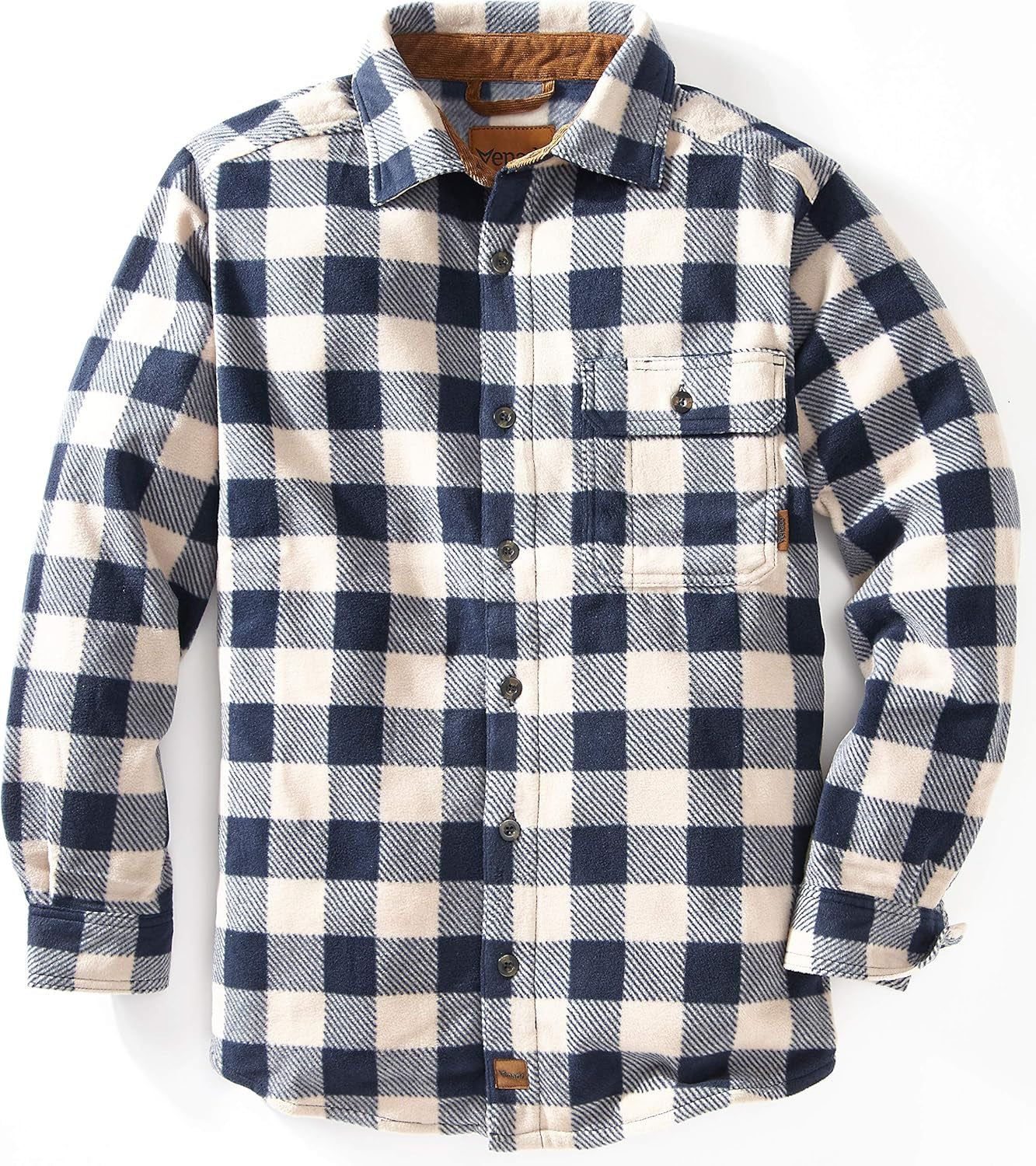 Mens Plaid Shirts for Men - Heavyweight Buffalo Plaid Fleece Shirt - Soft