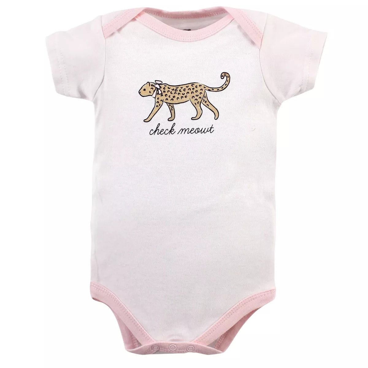 Hudson Baby Infant Girl Cotton Bodysuits, Modern Pink Safari