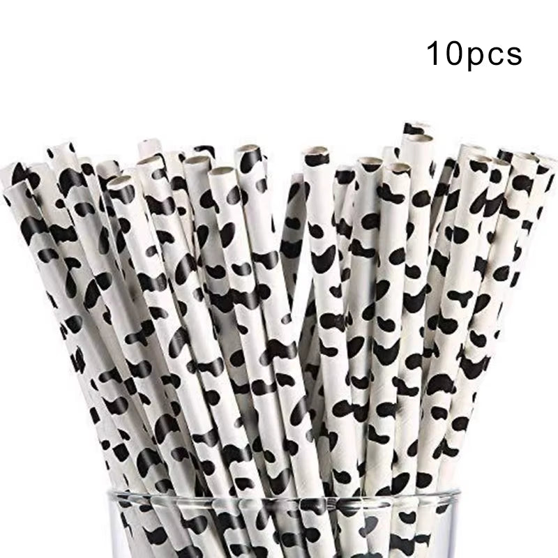 Farm Cow Theme Birthday Party Animal Party Cow Decoration Disposable Cup Plate Tablecloth Baby Shower Balloon Decoration