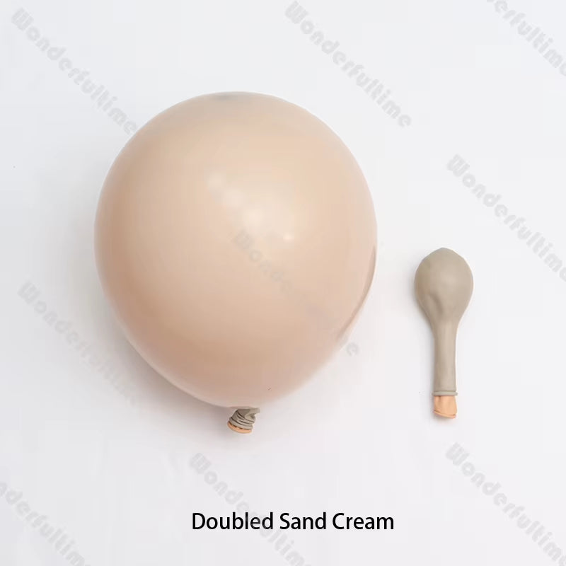 5/10/12/18Inch Doubled Dusty Blue Grey White Sand Balloons Boho Farm Theme Birthday Boy Decorations Custom Balloons Garland Arch