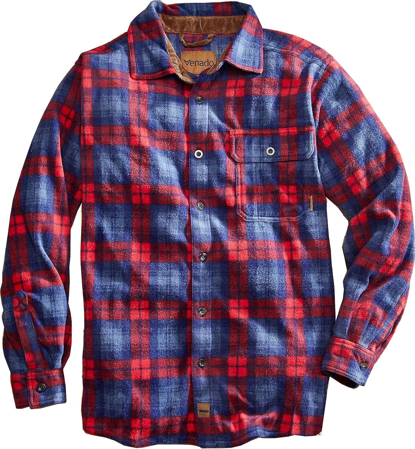 Mens Plaid Shirts for Men - Heavyweight Buffalo Plaid Fleece Shirt - Soft