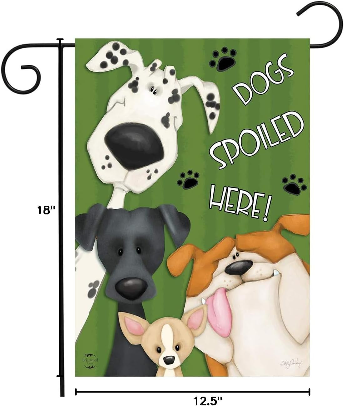 Spoiled Dogs Fall Garden Flag