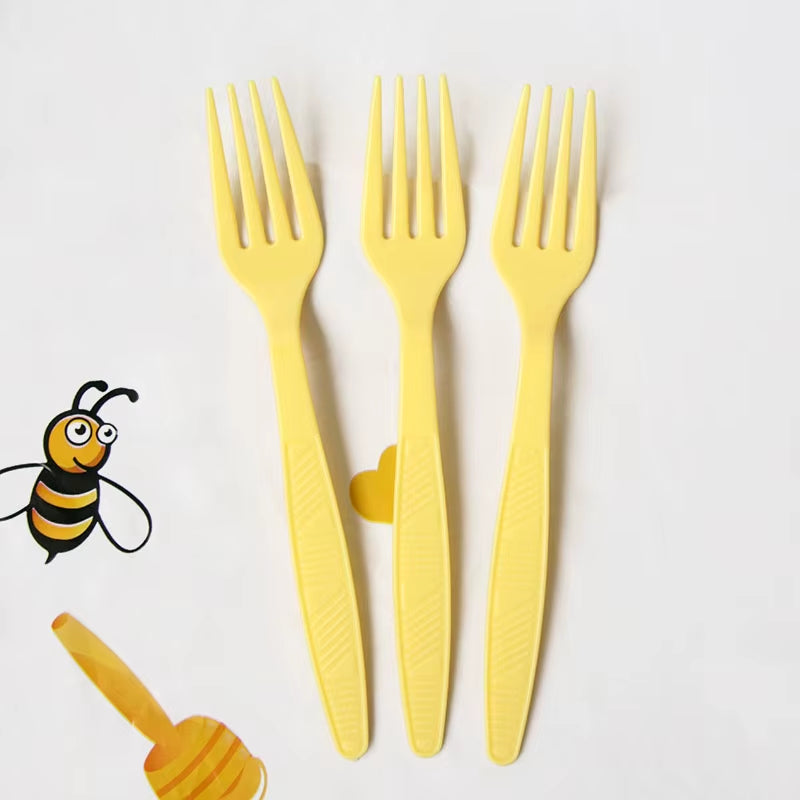 Bumble Bee Theme Party DIY Supplies Kids Birthday Party Decoration Latex Balloon Garland Disposable Tableware Set Baby Shower Su