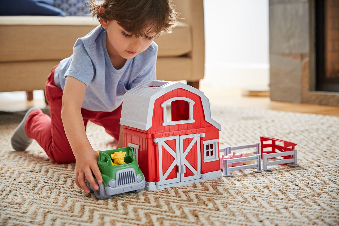 Farm Playset, 100% Recycled Plastic, for Unisex Child Ages 2+