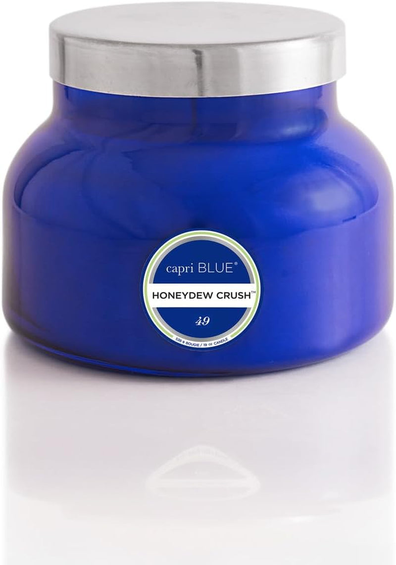 Signature Jar Candles - Long Lasting Soy Wax Blend - Luxury Tropical Scented Candles - Comes in Blue Decorative Glass Jar (Havana Vanilla, 8 Oz)