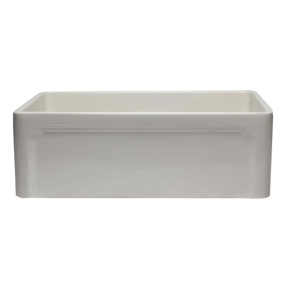 AB3020SB-B Farmhouse Fireclay 29.75 In. Single Bowl Kitchen Sink in Biscuit