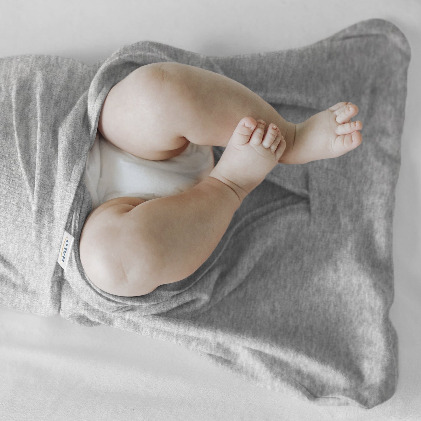 Halo® Sleepsack® Swaddle, 100% Cotton, Heather Gray, Newborn, Unisex, 0-3 Months