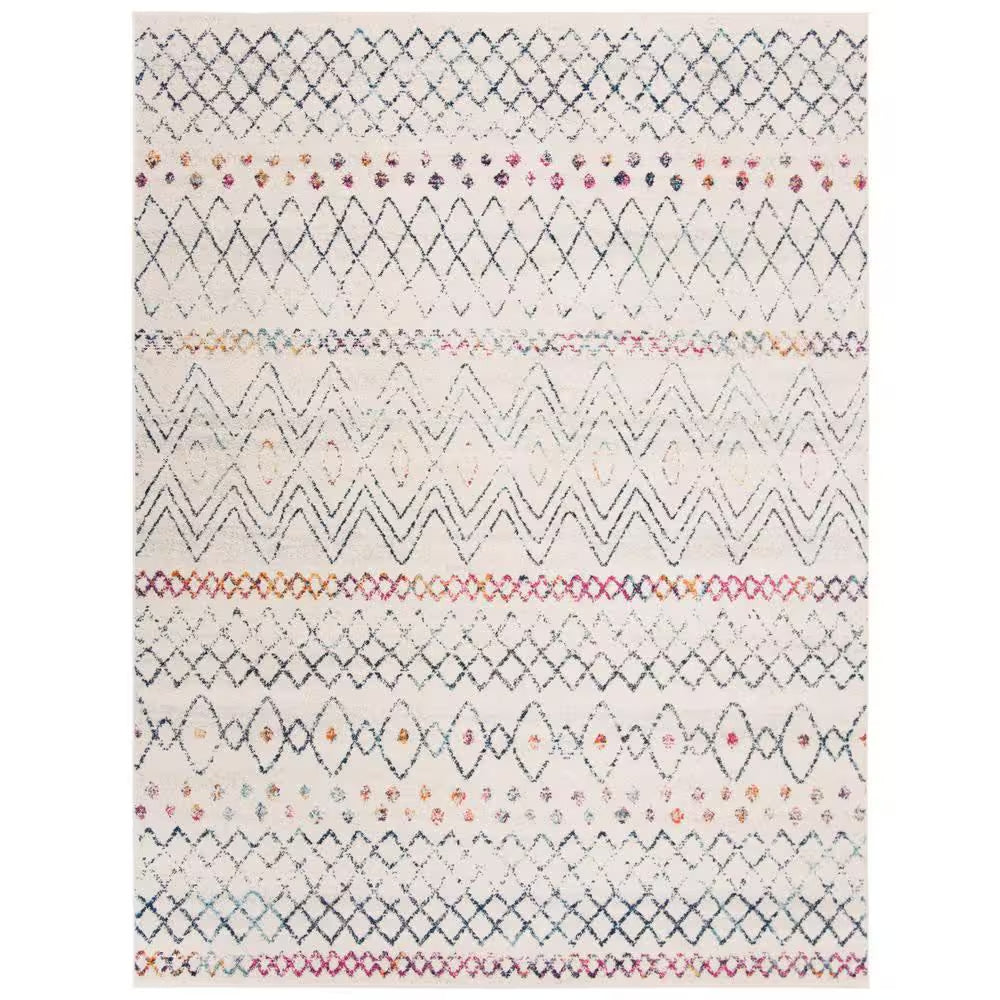 Madison Ivory/Fuchsia 5 Ft. X 8 Ft. Geometric Area Rug