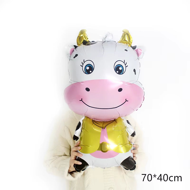 Cartoon Animal Foil Balloons Gold Cows Balloon Milk Cow Air Balloon Birthday Party Decorations Kids Inflatable Toys