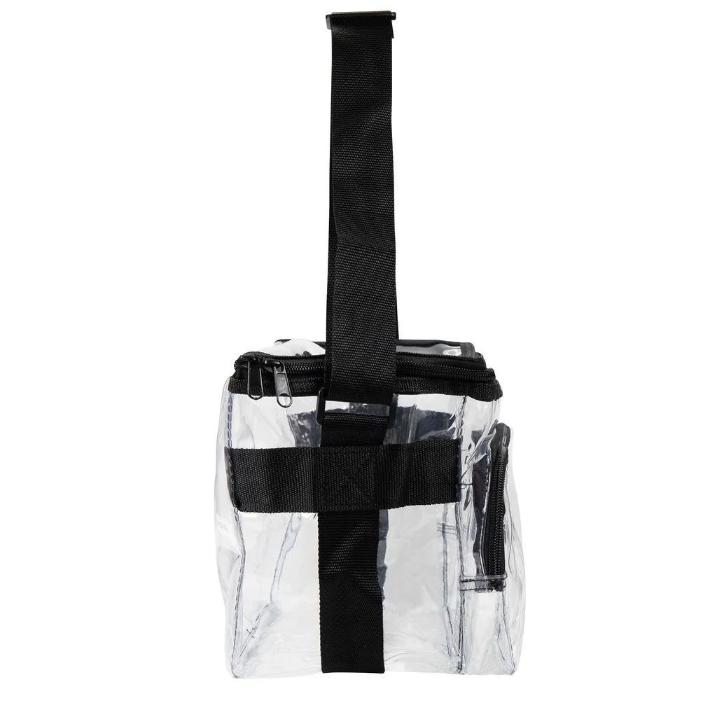 CHM Large Clear Lunch Bag See through Lunch Box with Adjustable Strap and Front
