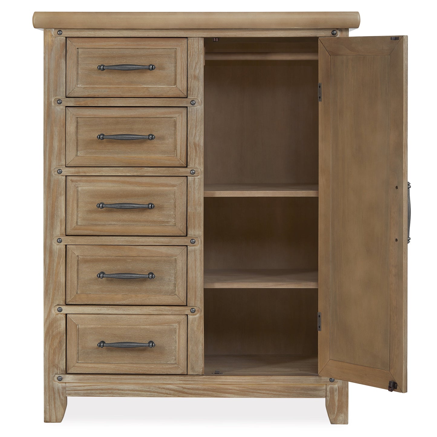 Andorra Chifferobe, Designed for Storage, Solid and Sturdy Build, Barnwood