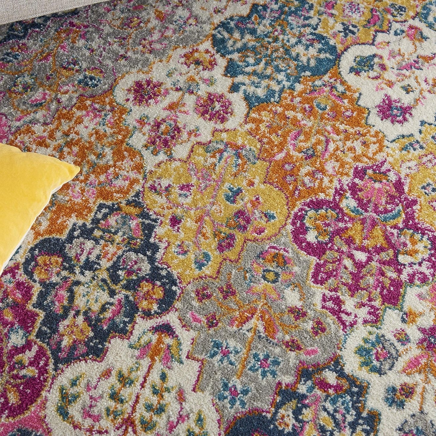 Passion Multicolor Bohemian Colorful, Farmhouse Area Rug 5'3"X7'3"