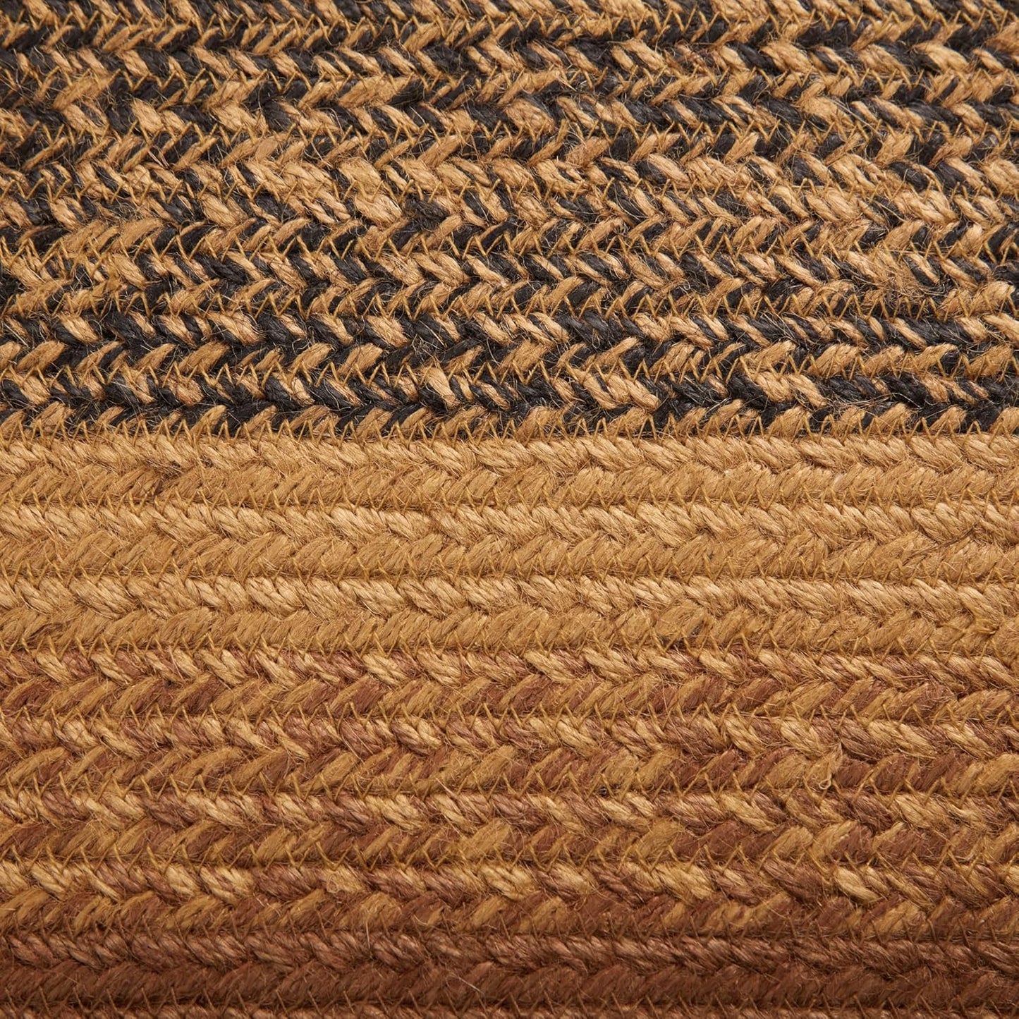 Kettle Grove Jute Oval Area Rug Primitive Country Style Detached Non Skid Pad 24X36
