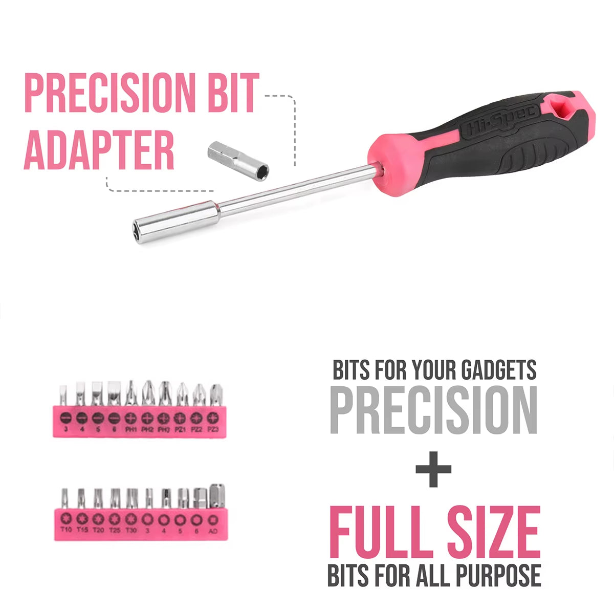 67/71/56/35Pcs Automotive Maintenance Tools -Household Repair Tool Kit Multi-Purpose Pink Hand Tool Set with Storage Box
