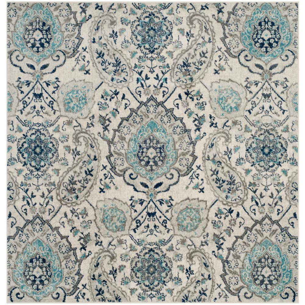Madison Cream/Light Gray 9 Ft. X 12 Ft. Border Area Rug