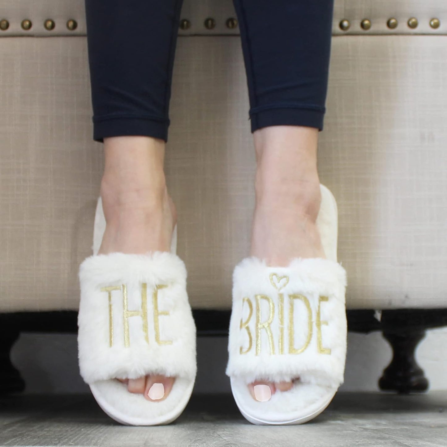 Wedding Slippers - Bride Slippers, Bridesmaid Slippers, Getting Ready Outfits Bridal Party, I Do Crew Slippers, Bride Slippers for Wedding Day