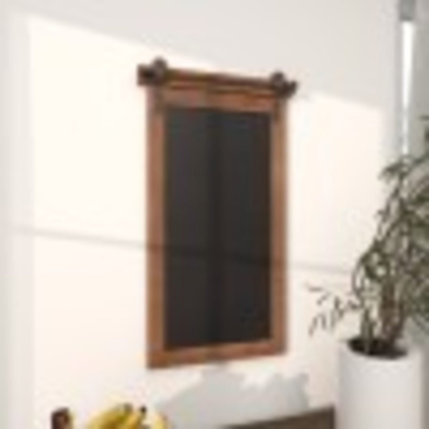 Brown Wood Sign Wall Decor with Chalkboard