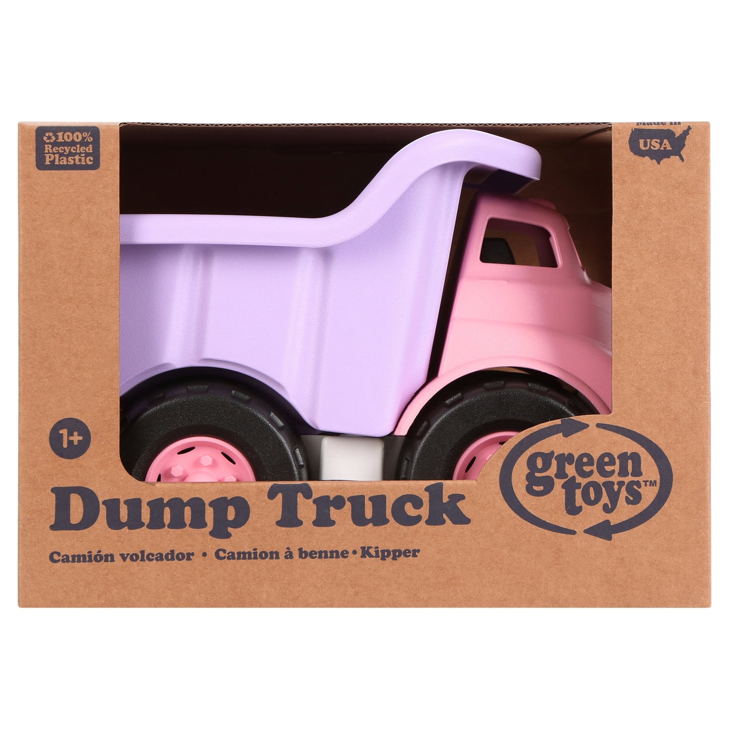 Pink Dump Truck, for Toddlers Ages 1+ Made from 100% Recycled Plastic