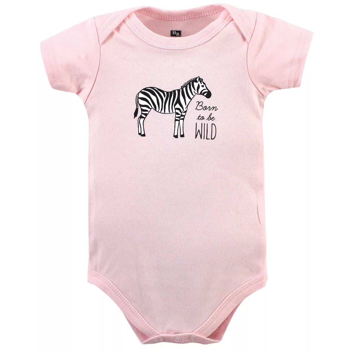 Hudson Baby Infant Girl Cotton Bodysuits, Modern Pink Safari