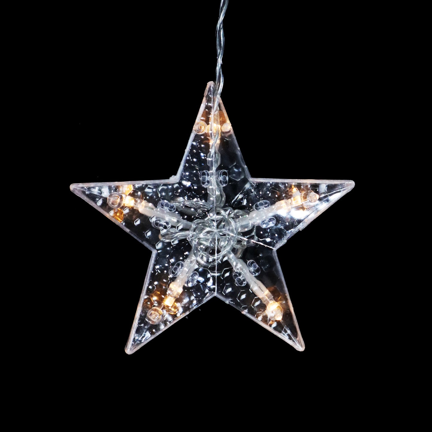 144-Count Indoor Battery Operated Warm White LED Curtain Lights with Stars and Moons