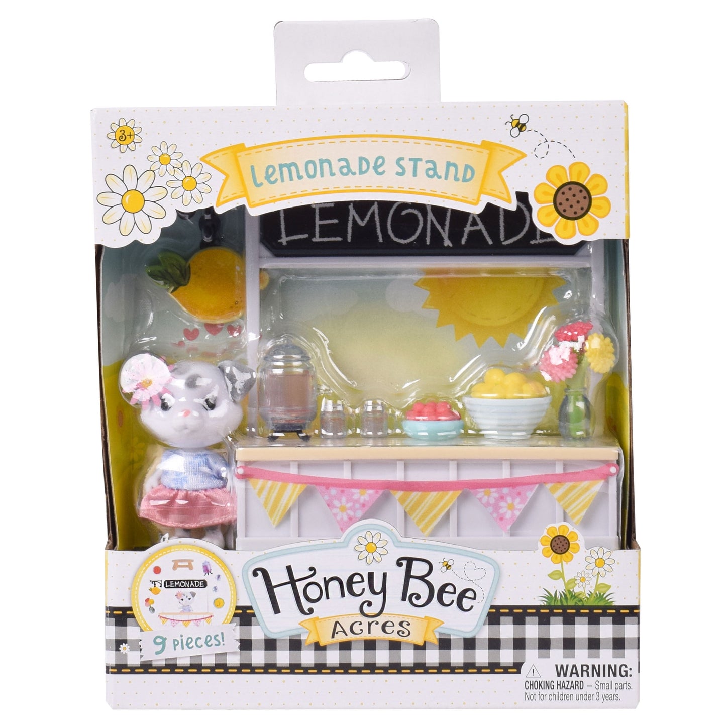 Sweet & Sour Lemonade Stand Playset with Dog Figure, 9 Piece, Ages 3+