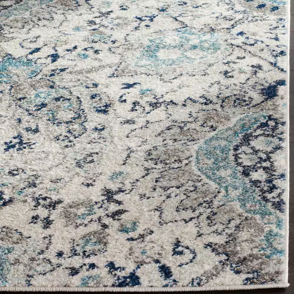 Madison Cream/Light Gray 5 Ft. X 8 Ft. Border Area Rug
