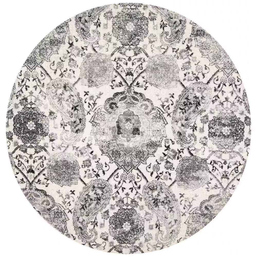 Madison Cream/Light Gray 7 Ft. X 9 Ft. Border Area Rug