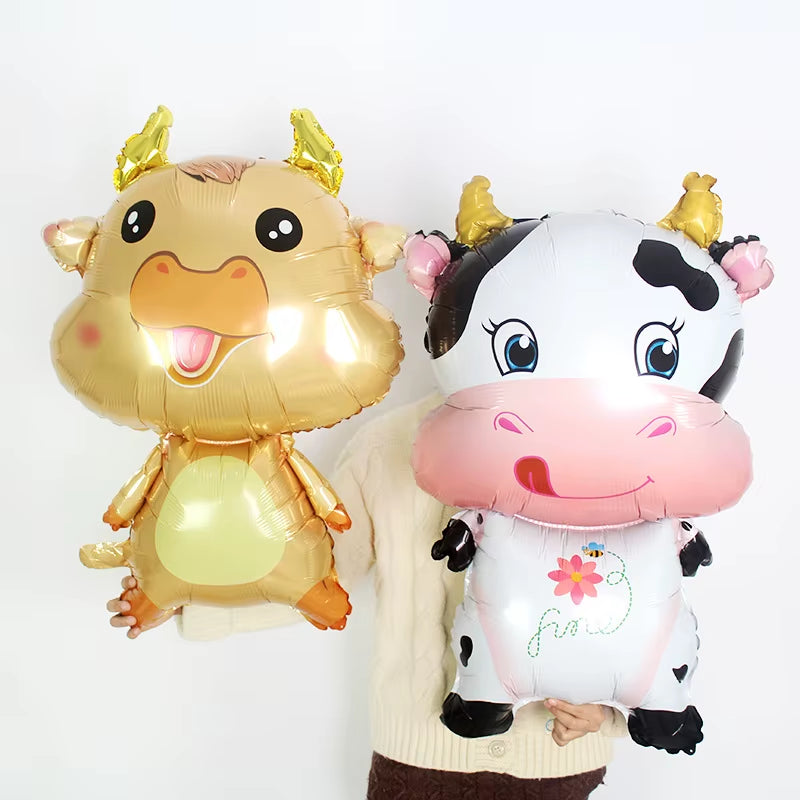 Cartoon Animal Foil Balloons Gold Cows Balloon Milk Cow Air Balloon Birthday Party Decorations Kids Inflatable Toys